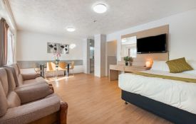 One-Bedroom Unit - TV and bed